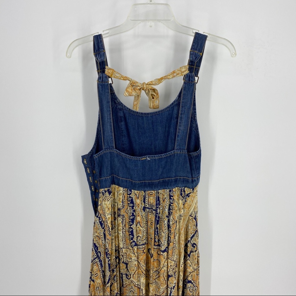 Free people denim paisley maxi dress - Picture 4 of 7